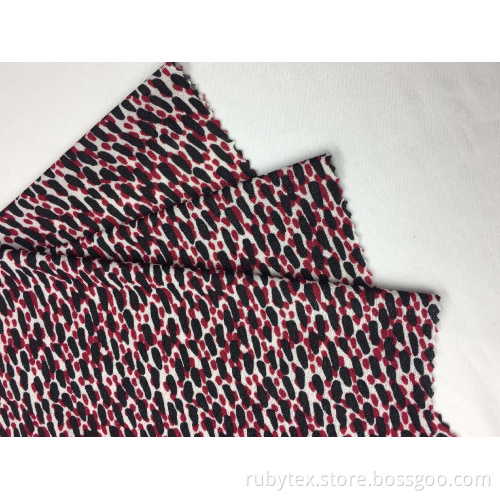 Stickat tyg av polyester Spandex Crepe Print